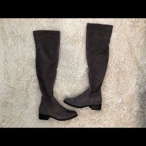 Forever 21 Grey Knee high boots